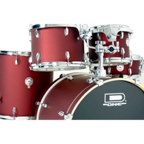 Bateria D-One Rocket DR22 Red Satin Sparkle Bumbo 22 Polegadas Acústica 
