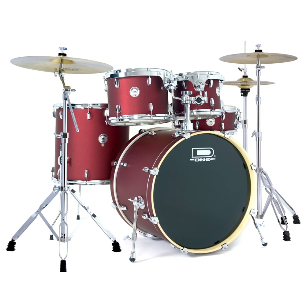 Bateria D-One Rocket DR22 Red Satin Sparkle Bumbo 22 Polegadas Acústica 