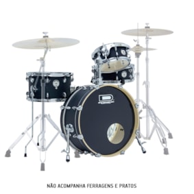 Bateria D-One Rockt DR20S BKS Black Satin Shell Pack Acústica