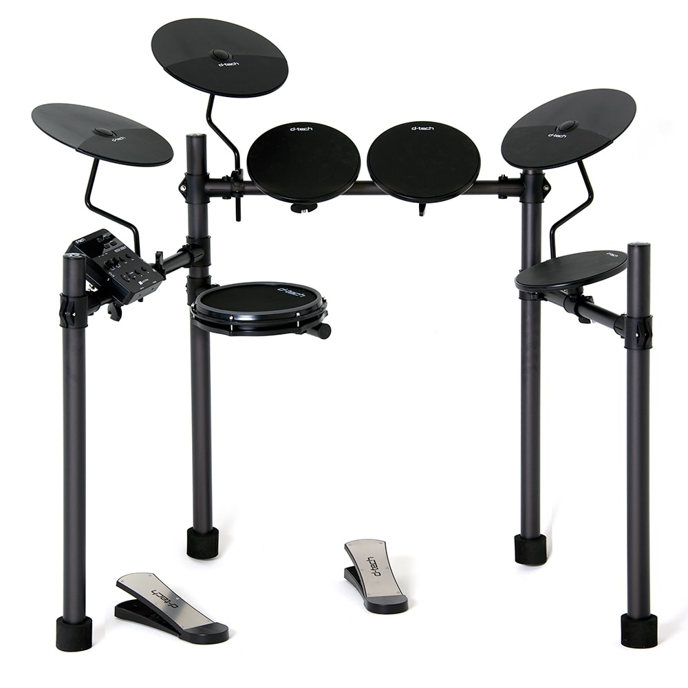 Bateria Eletrônica D Tech Electra Preta - Brinde Tapete Exclusivo