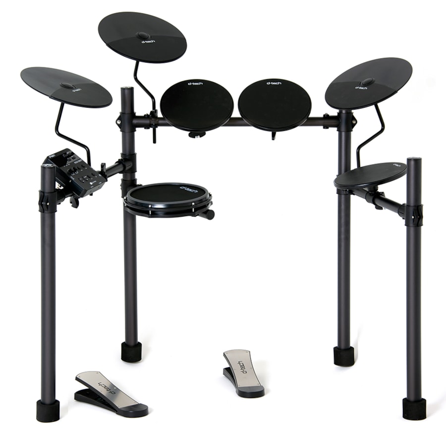 Bateria Eletrônica D Tech Electra Preta - Brinde Tapete Exclusivo Bateria Eletrônica D Tech Electra Preta - Brinde Tapete Exclusivo