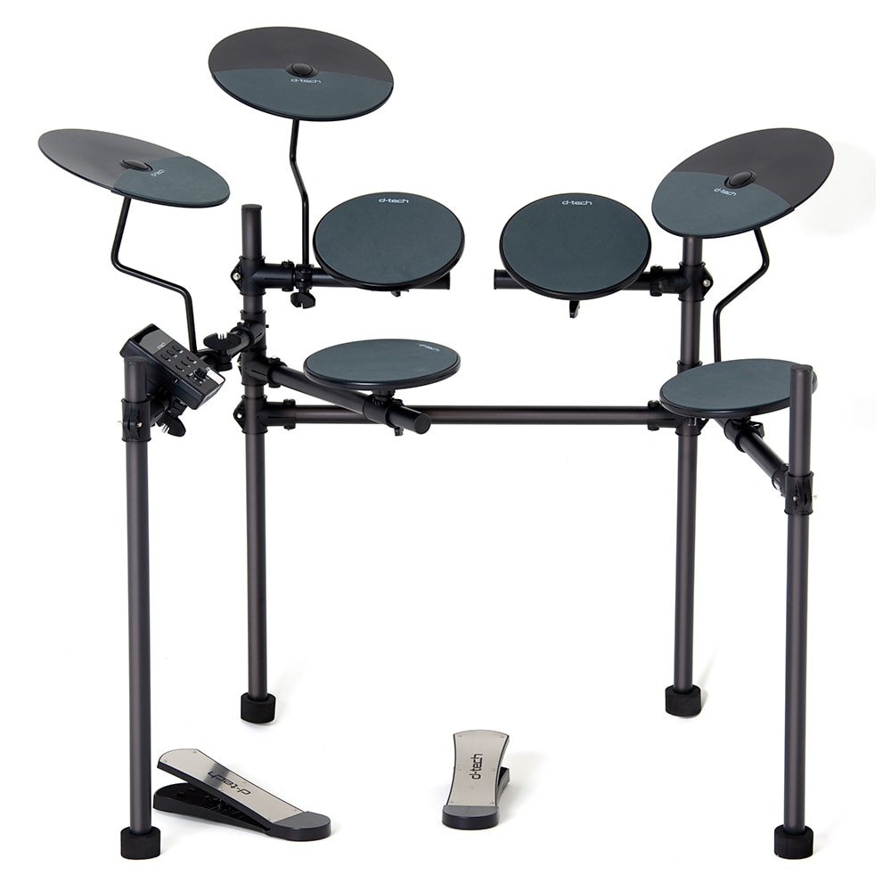 Bateria Eletrônica D Tech Pulse Preta - Brinde Tapete Exclusivo