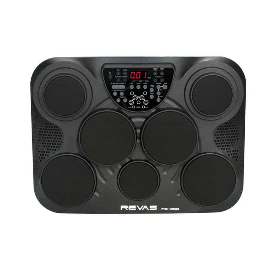 Bateria Eletrônica de Mesa Roland Revas PB-350 com 7 Pads + 2 Pedais Bateria Eletrônica de Mesa Roland Revas PB-350 com 7 Pads + 2 Pedais