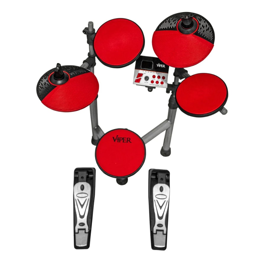 Bateria Eletrônica X-Pro Viper ED0 Vermelha Bateria Eletrônica X-Pro Viper ED0 Vermelha