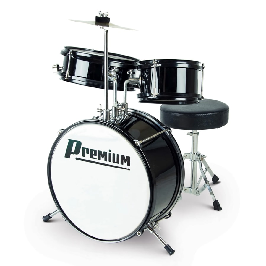 Bateria Infantil Premium DX10J Junior Preta BK Bateria Infantil Premium DX10J Junior Preta BK