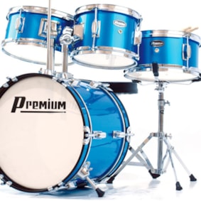 Bateria Infantil Premium DX35J Azul com 4 Tambores