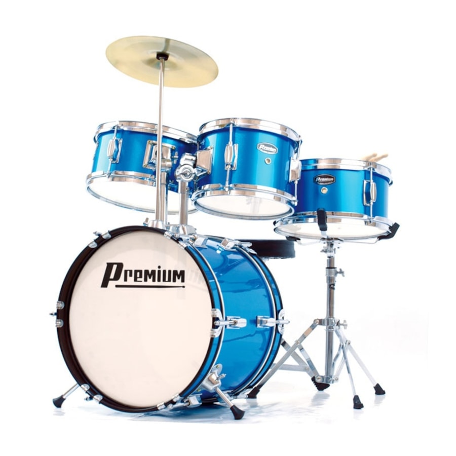 Bateria Infantil Premium DX35J Azul com 4 Tambores