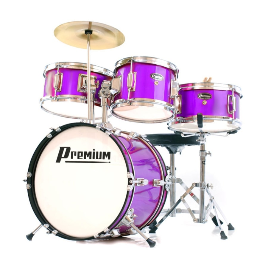 Bateria Infantil Premium DX35J Rosa com 4 Tambores Bateria Infantil Premium DX35J Rosa com 4 Tambores