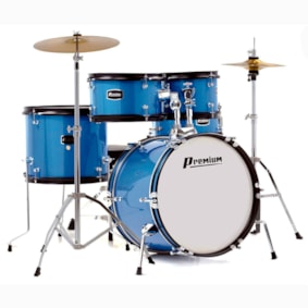 Bateria Infantil Premium DX45J BL Azul C/ 5 Tambores