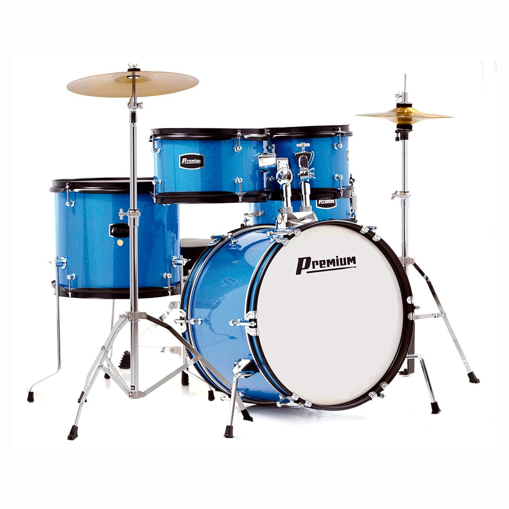 Bateria Infantil Premium DX45J BL Azul C/ 5 Tambores