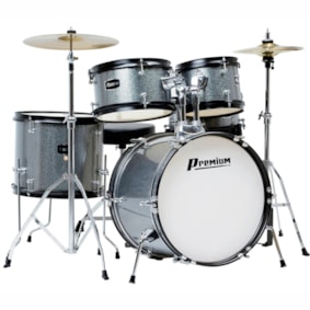 Bateria Infantil Premium DX45J SL Prata C/ 5 Tambores Bateria Infantil Premium DX45J SL Prata C/ 5 Tambores