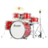 Bateria Infantil Premium DX45J Vermelha com 5 Tambores