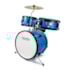 Bateria Infantil Turbinho Azul Acústica com Banco e Prato Bateria Infantil Turbinho Azul Acústica com Banco e Prato