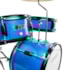 Bateria Infantil Turbinho Azul Acústica com Banco e Prato Bateria Infantil Turbinho Azul Acústica com Banco e Prato