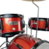 Bateria Infantil Turbinho Laranja Sparkle Acústica com Banco e Prato