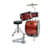 Bateria Infantil Turbinho Laranja Sparkle Acústica com Banco e Prato