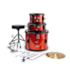 Bateria Infantil Turbinho Laranja Sparkle Acústica com Banco e Prato