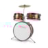 Bateria Infantil Turbinho Laranja Sparkle Acústica com Banco e Prato Bateria Infantil Turbinho Laranja Sparkle Acústica com Banco e Prato
