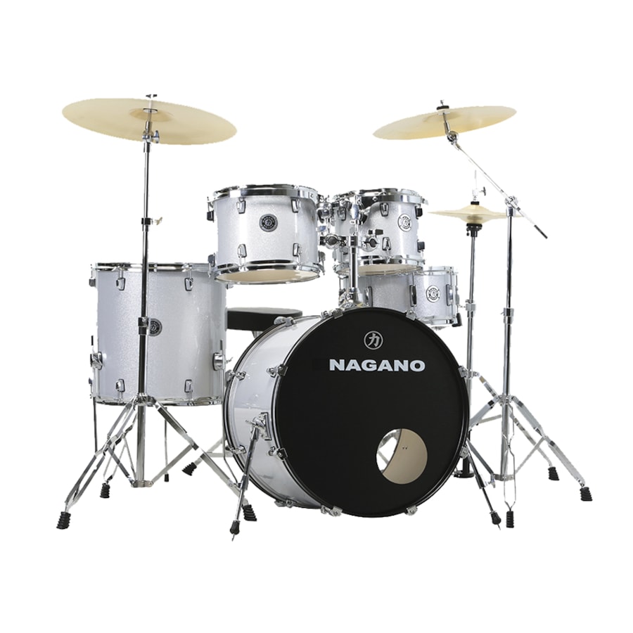 Bateria Nagano Acústica Garage Rock SVS 10/12/16/22 Silver Sparkle Bateria Nagano Acústica Garage Rock SVS 10/12/16/22 Silver Sparkle