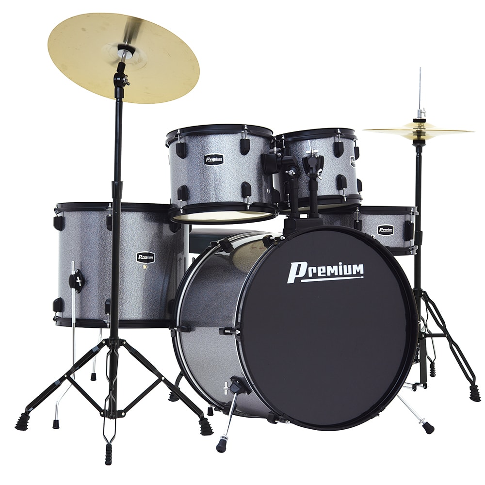 Bateria Premium DX420 MBK Chumbo 20/14/10/12 C/ Ferragens, Prato, Banco e Pedal