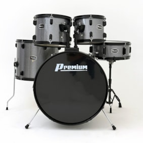 Bateria Premium DX422 MBK Chumbo  22/16/14/10/12 C/ Ferragens, Prato, Banco e Pedal