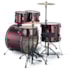Bateria Premium DX422 WR Vinho  22/16/14/10/12 C/ Ferragens, Prato, Banco e Pedal