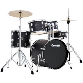 Bateria Premium Max PM20 TO Tobaco 20/14/12/10 C/ Ferragens, Pratos, Banco e Pedal