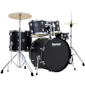 Bateria Premium Max PM22 TO Tobaco 22/16/14/12/10 C/ Ferragens, Pratos, Banco e Pedal