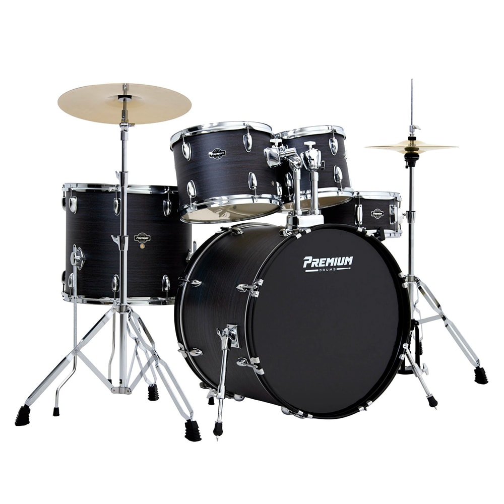 Bateria Premium Max PM22 TO Tobaco 22/16/14/12/10 C/ Ferragens, Pratos, Banco e Pedal