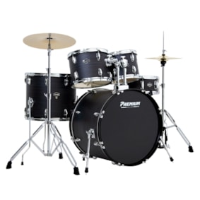 Bateria Premium Max PM22 TO Tobaco 22/16/14/12/10 C/ Ferragens, Pratos, Banco e Pedal