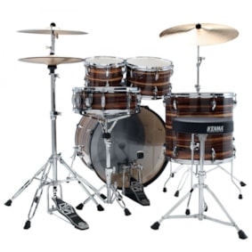 Bateria Tama Imperialstar IP50H6W-CTW Coffee Teak Wrap 5 Peças C/ Ferragens Bumbo 22