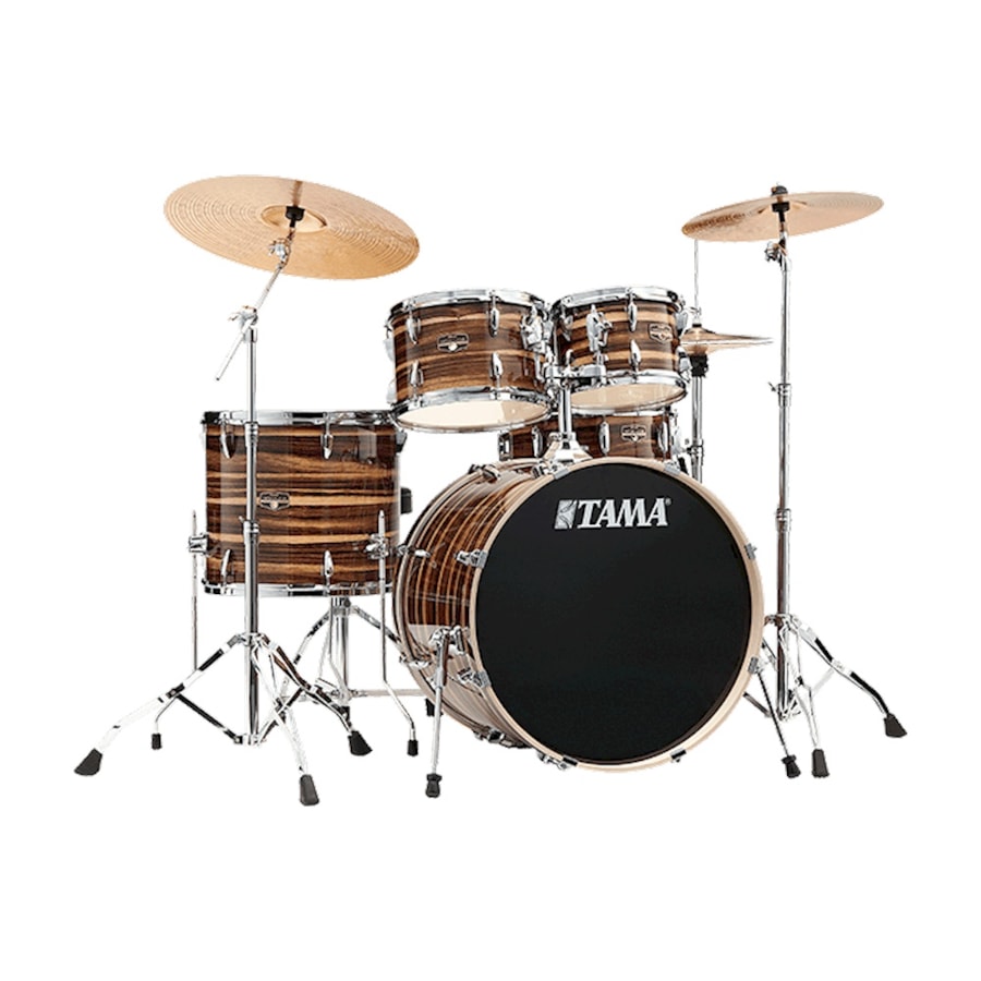 Bateria Tama Imperialstar IP50H6W-CTW Coffee Teak Wrap 5 Peças C/ Ferragens Bumbo 22