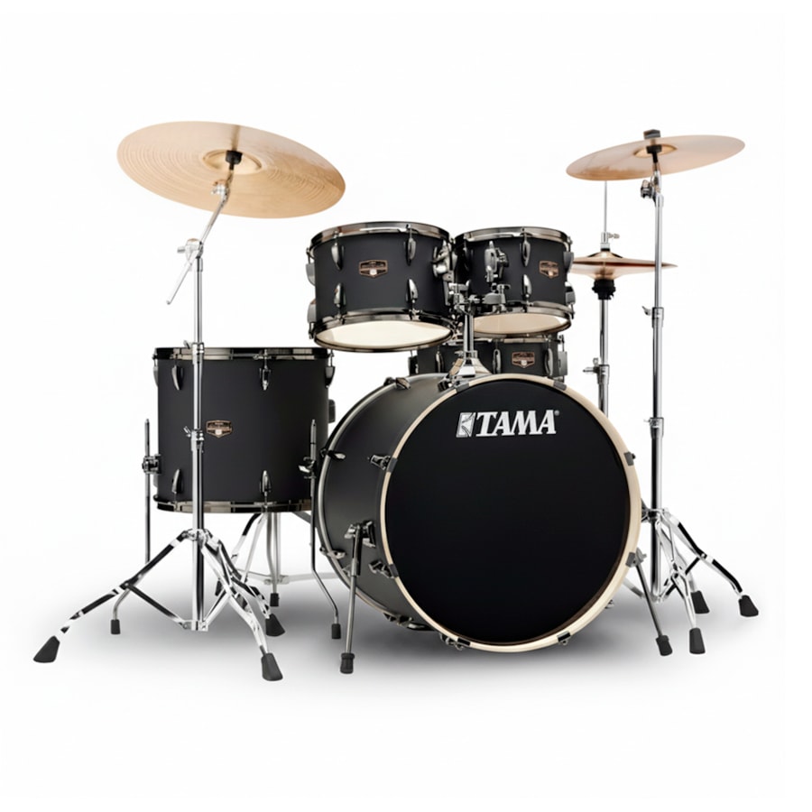 Bateria Tama Imperialstar IP50H6WBN BOB Black Oak Burst 5 Peças C/ Ferragens e Bumbo de 20 Bateria Tama Imperialstar IP50H6WBN BOB Black Oak Burst 5 Peças C/ Ferragens e Bumbo de 20