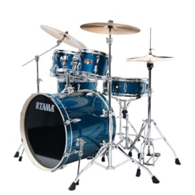 Bateria Tama Imperialstar IP52H6W-HLB Hairline Blue 5 Peças Com Ferragens Bumbo 22