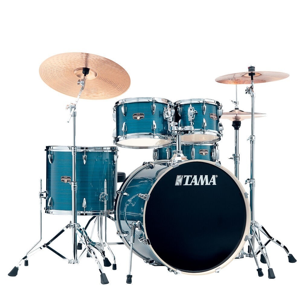 Bateria Tama Imperialstar IP52H6W-HLB Hairline Blue 5 Peças Com Ferragens Bumbo 22