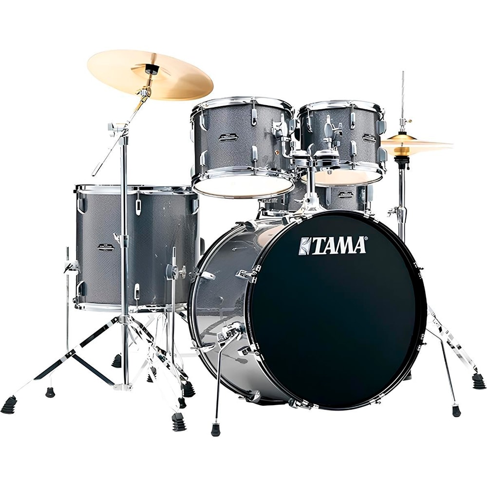 Bateria Tama Stagerstar ST52H5 CSS Cosmic Silver Sparkle 5 Peças C/ Ferragens e Bumbo de 22