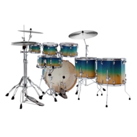 Bateria Tama Superstar Classic CL72RS-PCLP Caribbean Lacebark Pine Fade 7 Peças Sem Ferragens Bumbo 22 Bateria Tama Superstar Classic CL72RS-PCLP Caribbean Lacebark Pine Fade 7 Peças Sem Ferragens Bumbo 22
