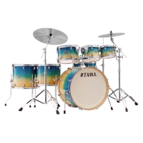 Bateria Tama Superstar Classic CL72RS-PCLP Caribbean Lacebark Pine Fade 7 Peças Sem Ferragens Bumbo 22