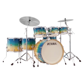 Bateria Tama Superstar Classic CL72RS-PCLP Caribbean Lacebark Pine Fade 7 Peças Sem Ferragens Bumbo 22 Bateria Tama Superstar Classic CL72RS-PCLP Caribbean Lacebark Pine Fade 7 Peças Sem Ferragens Bumbo 22