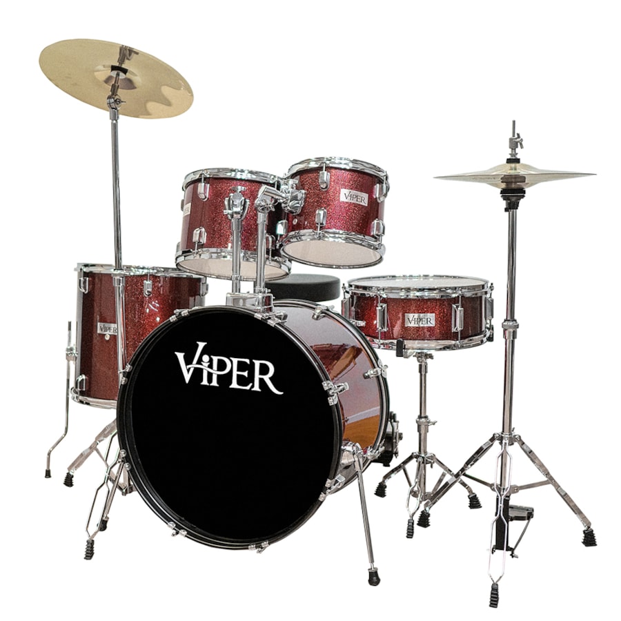 Bateria X-Pro 1022 Viper Series Completa Vinho Sparkle c/ Banco e Pratos Bateria X-Pro 1022 Viper Series Completa Vinho Sparkle c/ Banco e Pratos
