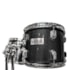 Bateria X-Pro 1222 Viper Series Completa Preta Sparkle c/ Banco e Pratos