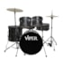 Bateria X-Pro 1222 Viper Series Completa Preta Sparkle c/ Banco e Pratos Bateria X-Pro 1222 Viper Series Completa Preta Sparkle c/ Banco e Pratos