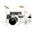 Bateria X-Pro BAT220 STG3T Stage Series de 3 Tons Completa Preta c/ Banco e Pratos
