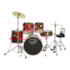 Bateria X-Pro BAT320 STG Stage Series Completa Vermelha c/ Banco e Pratos
