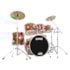 Bateria X-Pro BAT820 STG3T Stage Series Fusion Dark Wood Completa C/ Banco e Pratos
