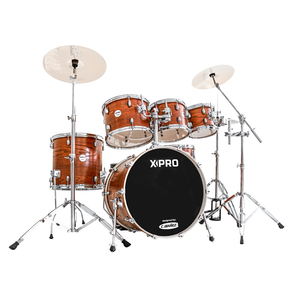 Bateria X-Pro BAT822 STG3T Stage Series de 3 Tons Completa Dark