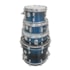Bateria X-Pro Upper Gig BLS Linha Upper de 4 Peças Blue Sparkle Shell Pack Azul Bateria X-Pro Upper Gig BLS Linha Upper de 4 Peças Blue Sparkle Shell Pack Azul