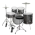 Bateria X-Pro Viper 1320 Dark Grey Sparkle Completa c/ Banco e Pratos