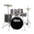 Bateria X-Pro Viper 1320 Dark Grey Sparkle Completa c/ Banco e Pratos