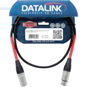 Cabo Datalink GB001 Linha Garage Line XLR - XLR de 1m Cabo Datalink GB001 Linha Garage Line XLR - XLR de 1m